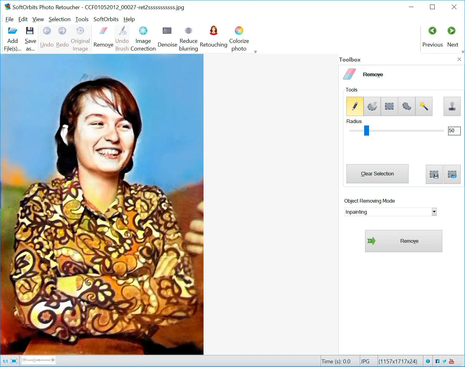 SoftOrbits Photo Retoucher 屏幕截图.