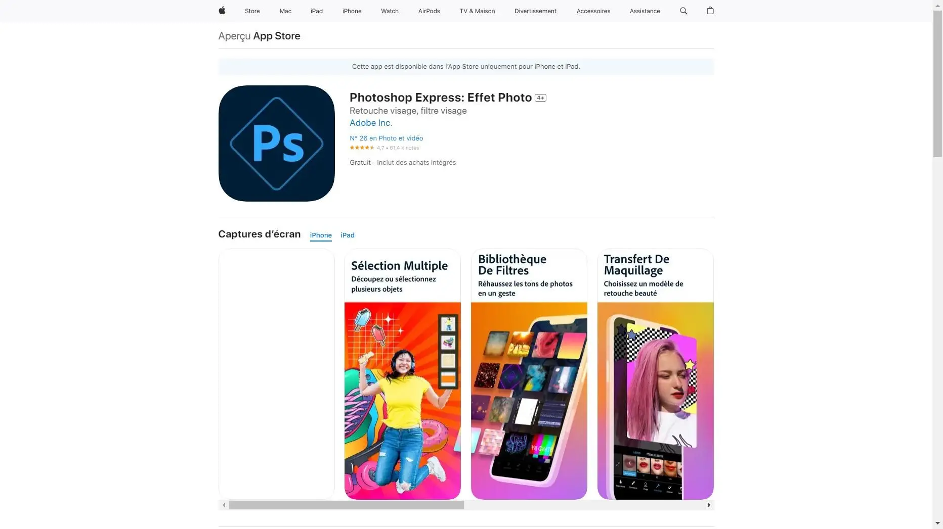 Photoshop Express 滤镜照片..
