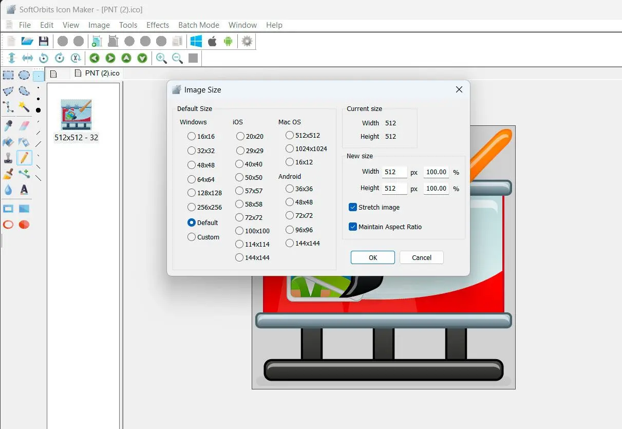 Customize the Size..