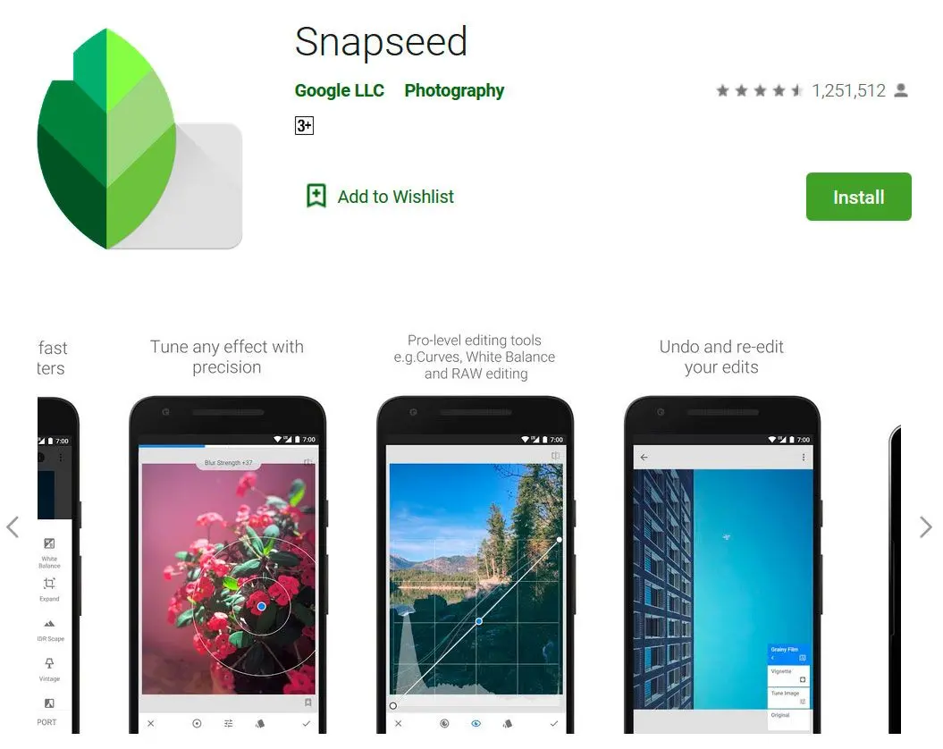 Snapseed在Google Play上..