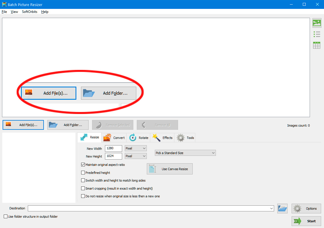添加文件以调整Windows 11中多个图像的大小.