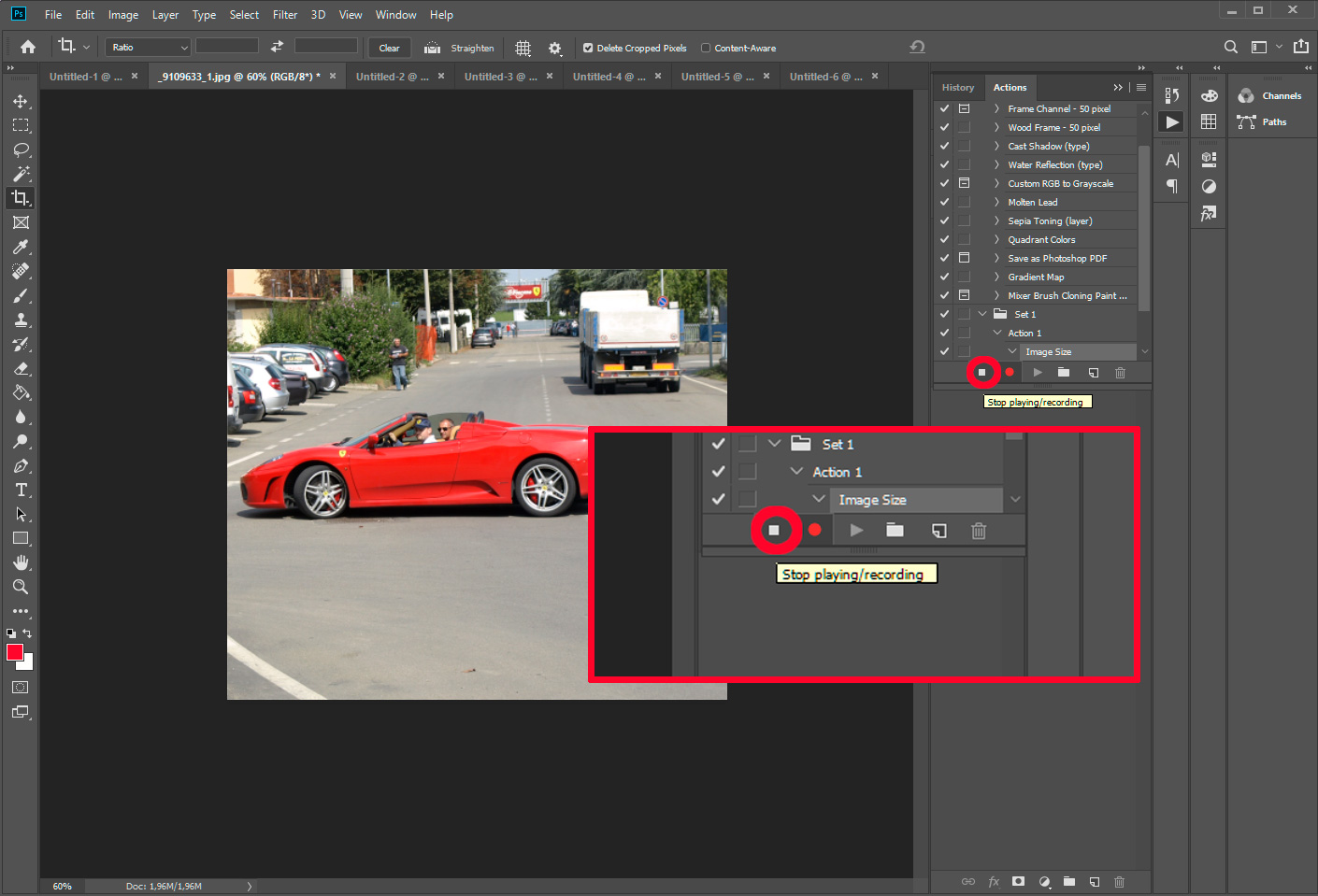 保存图像调整大小动作.