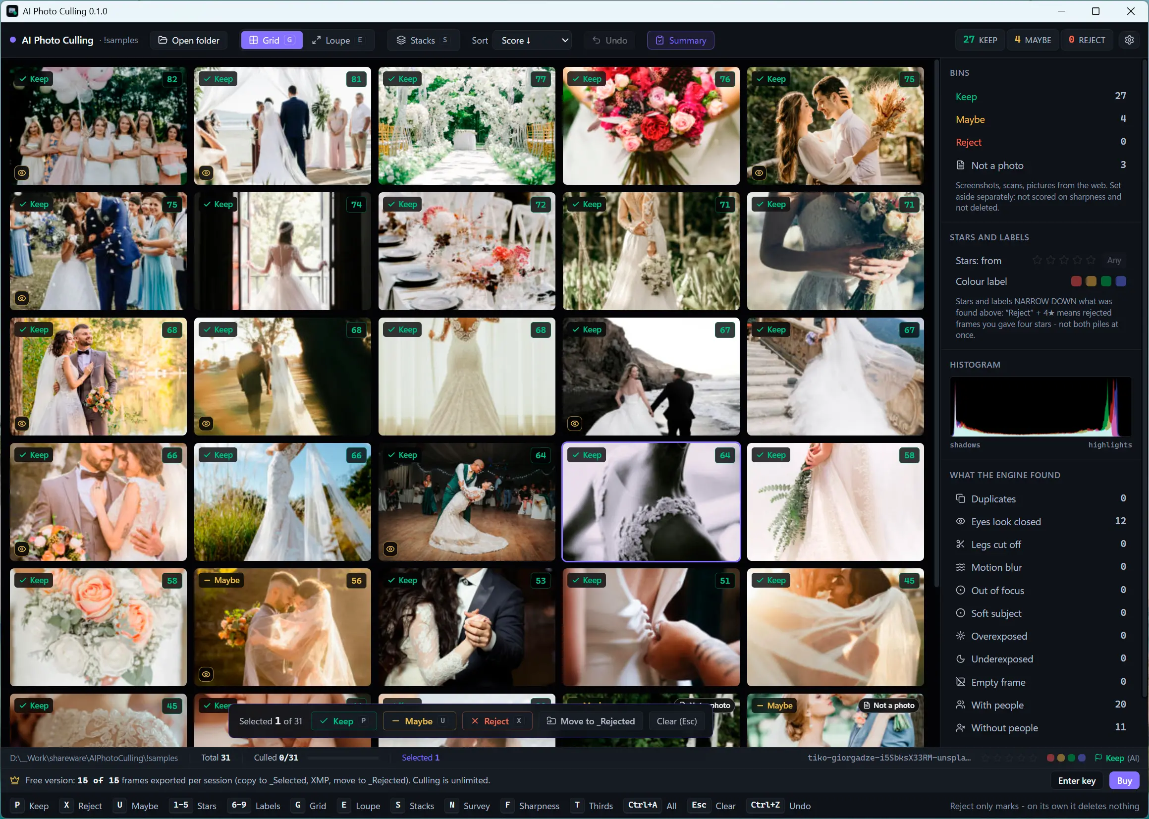 AI Photo Culling 屏幕截图.