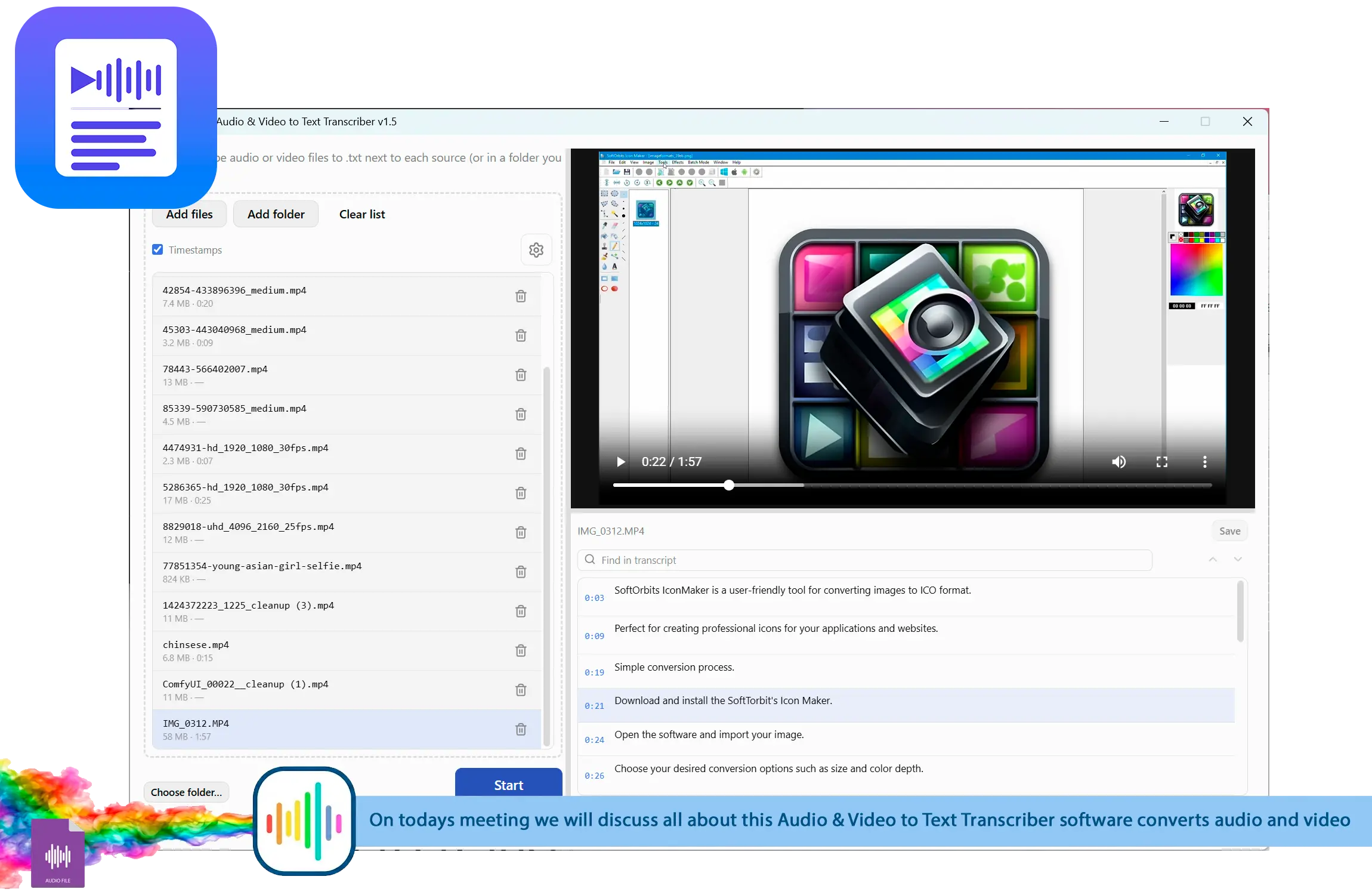 TranscribeIt: Audio & Video to Text Transcriber 屏幕截图.