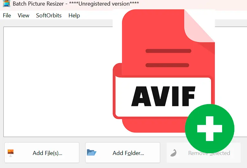 添加您的 AVIF 文件.