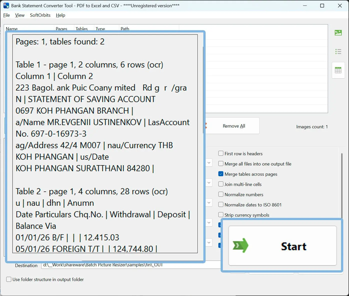 读取预览，然后写入 CSV.