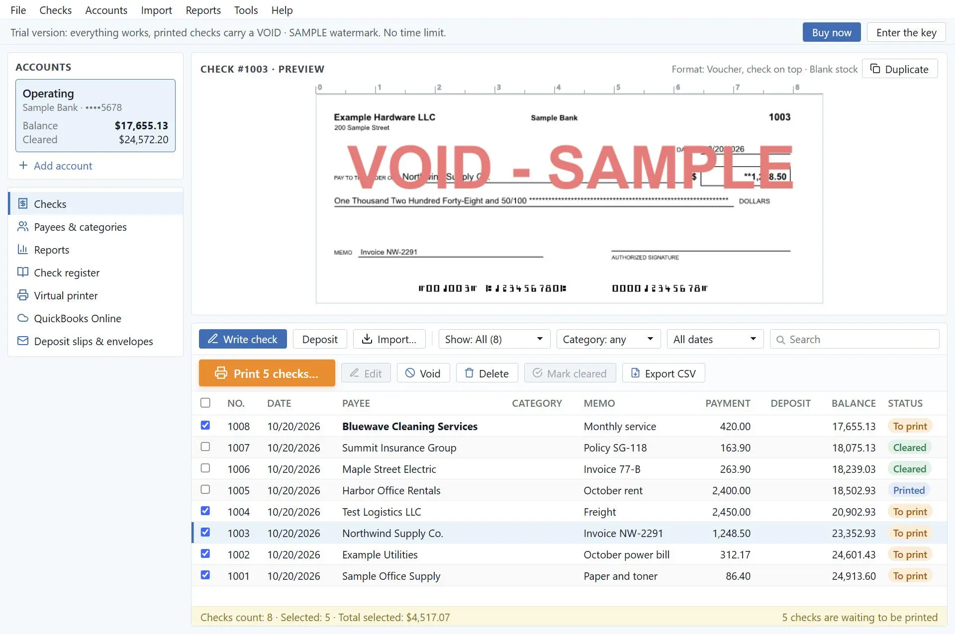 CheckSprint - Check Printing Software for Payroll, Personal, Business 截图.