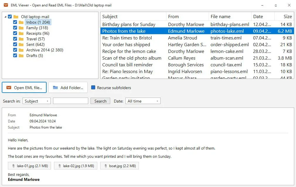 EML Viewer - Open and Read EML Files 截图.