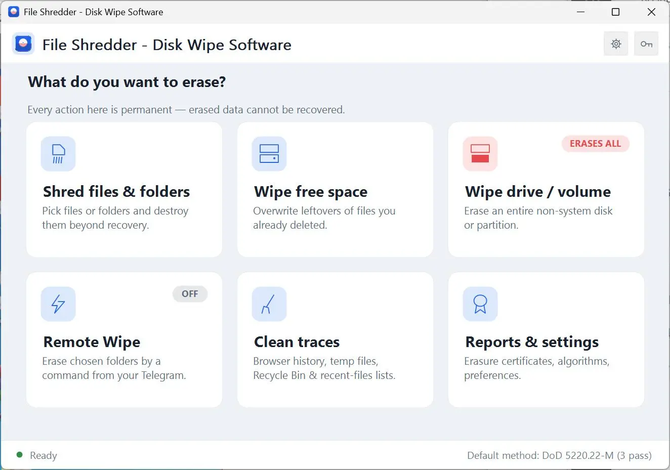 File Shredder - Disk Wipe Software 屏幕截图.