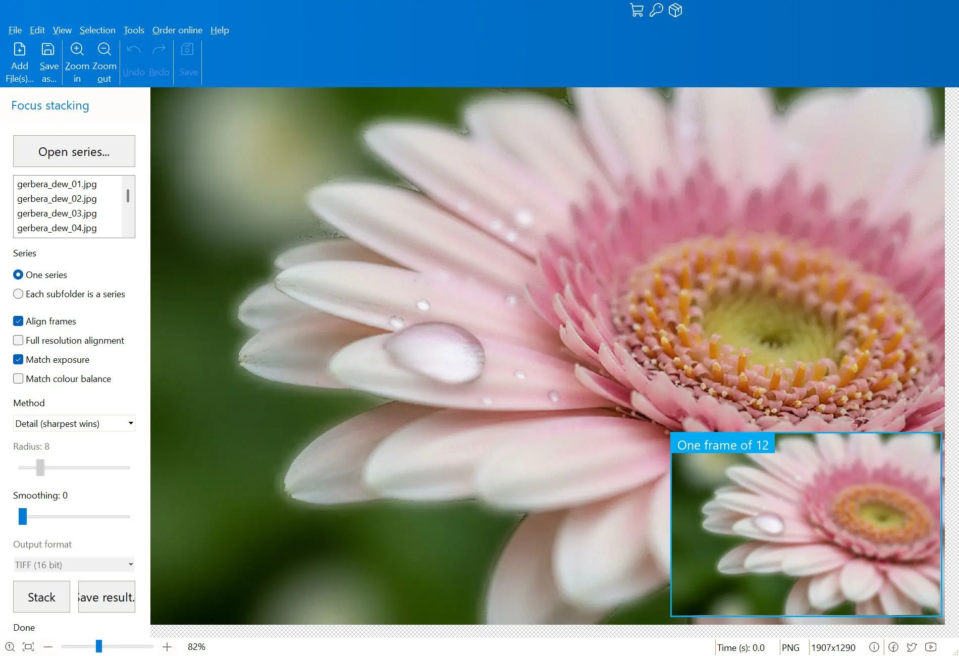 Focus Stacking Software 屏幕截图.