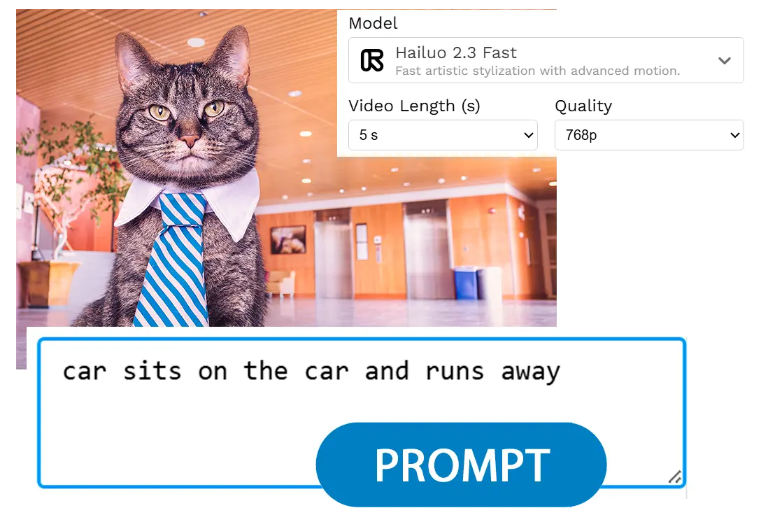 输入您的提示和设置.