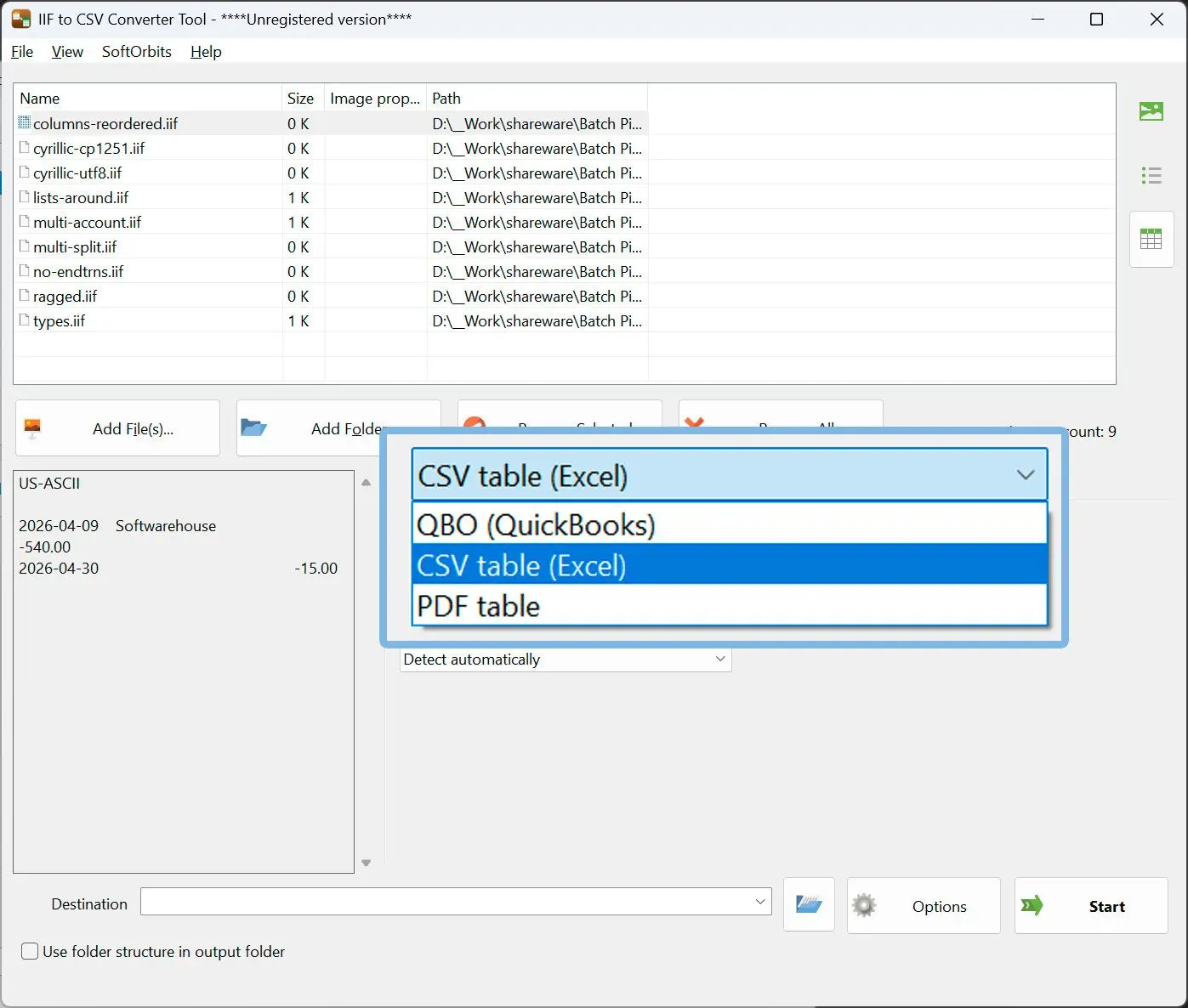 选择 CSV 并写入文件.