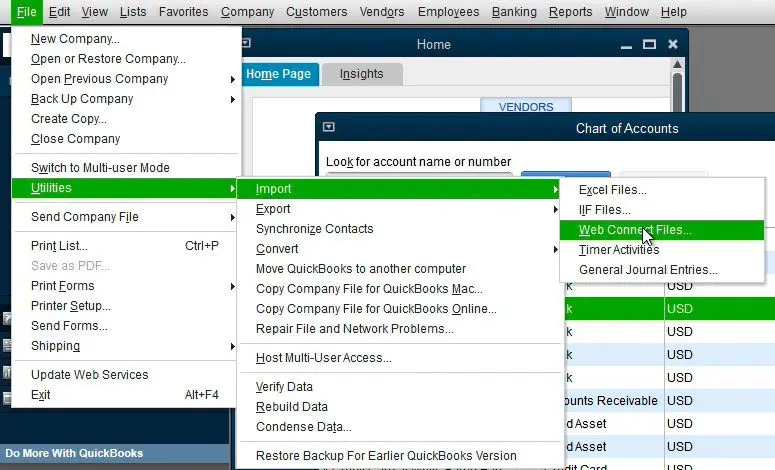 导入 QuickBooks.
