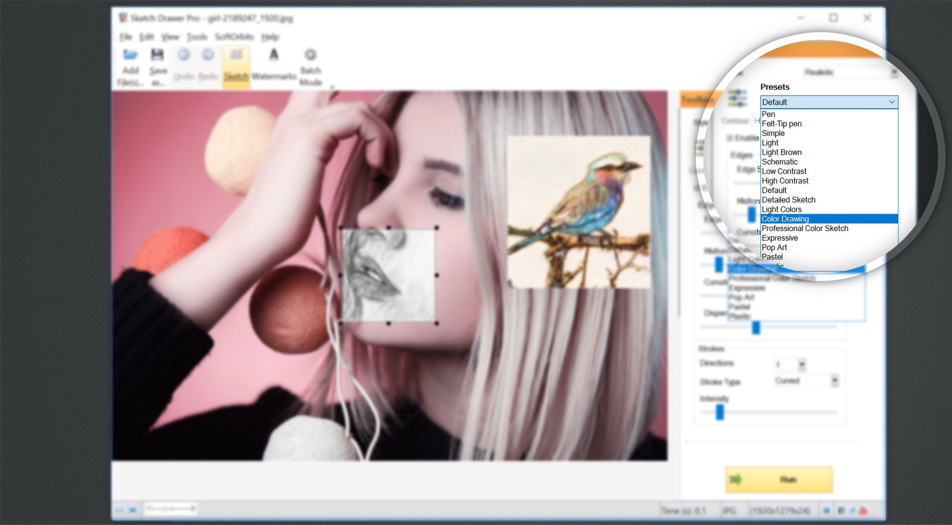 Sketch Drawer软件下载-图片转素描软件v9.0 官方版 - 极光下载站