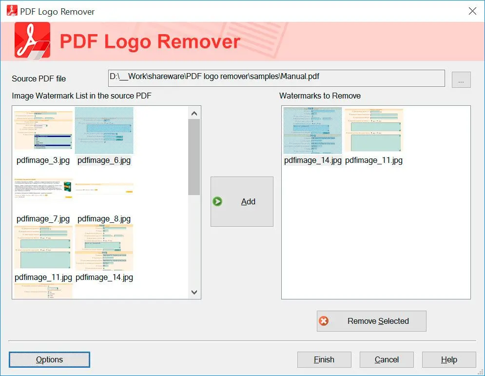 SoftOrbits PDF Logo Remover 屏幕截图.